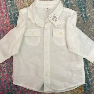 NWT Gap 18-24 mo linen shirt